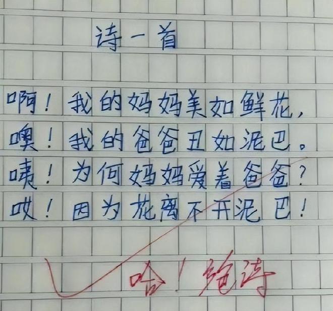 小学生作文《咏妈》取得满分教师让学高德娱乐生拿给家长具名家长：呱(图1)